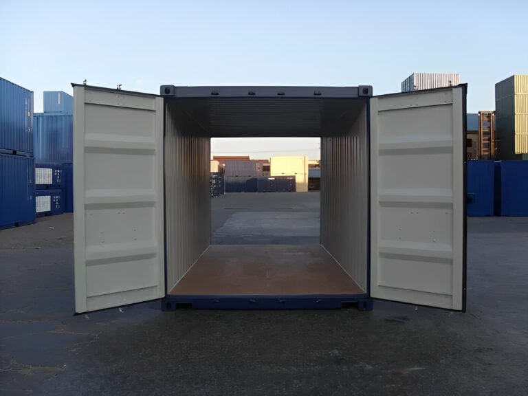 20 Fuß Tunnelcontainer – Seecontainer mit Doppeltüren an beiden Enden – Blau – Bild 3