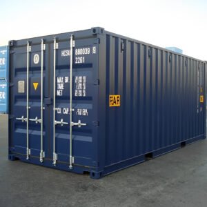 20 Fuß Tunnelcontainer – Seecontainer mit Doppeltüren an beiden Enden – Blau