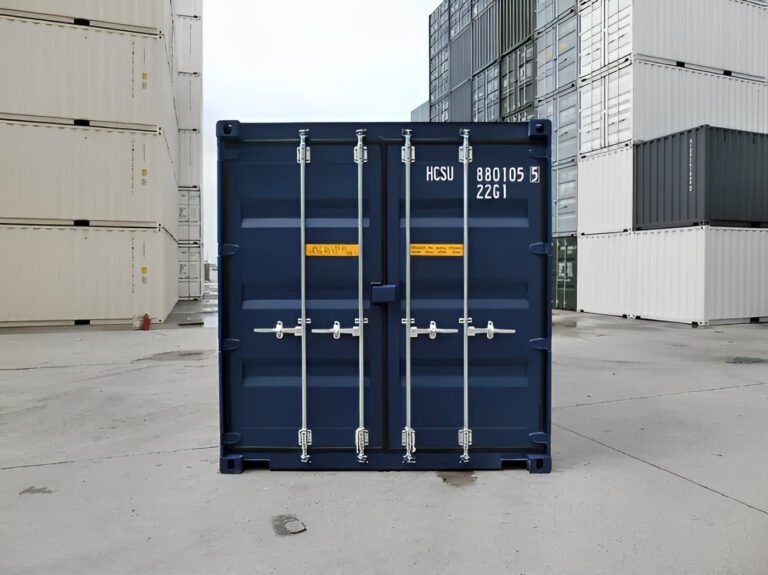 20 Fuß Tunnelcontainer – Seecontainer mit Doppeltüren an beiden Enden – Blau – Bild 2
