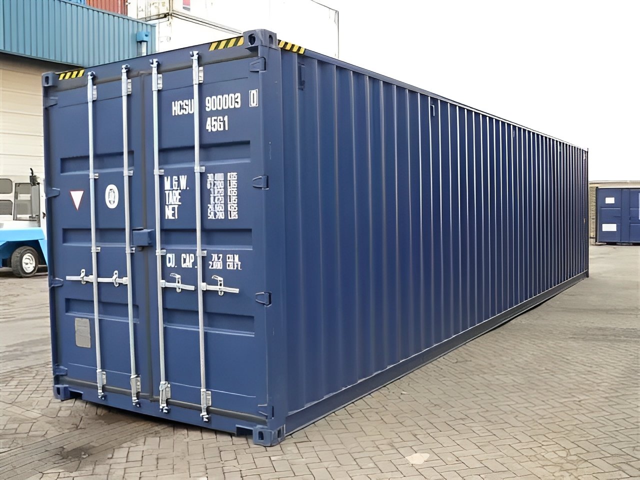 40 Fuß High Cube Seecontainer – Neu – Blau – Doppelflügeltür