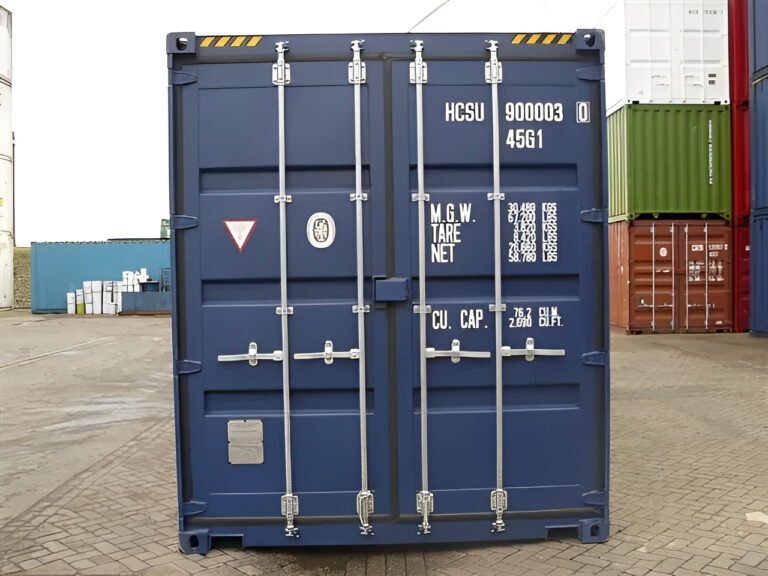 40 Fuß High Cube Seecontainer – Neu – Blau – Doppelflügeltür – Bild 2