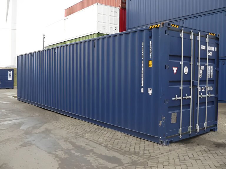 40 Fuß High Cube Seecontainer – Neu – Blau – Doppelflügeltür – Bild 4