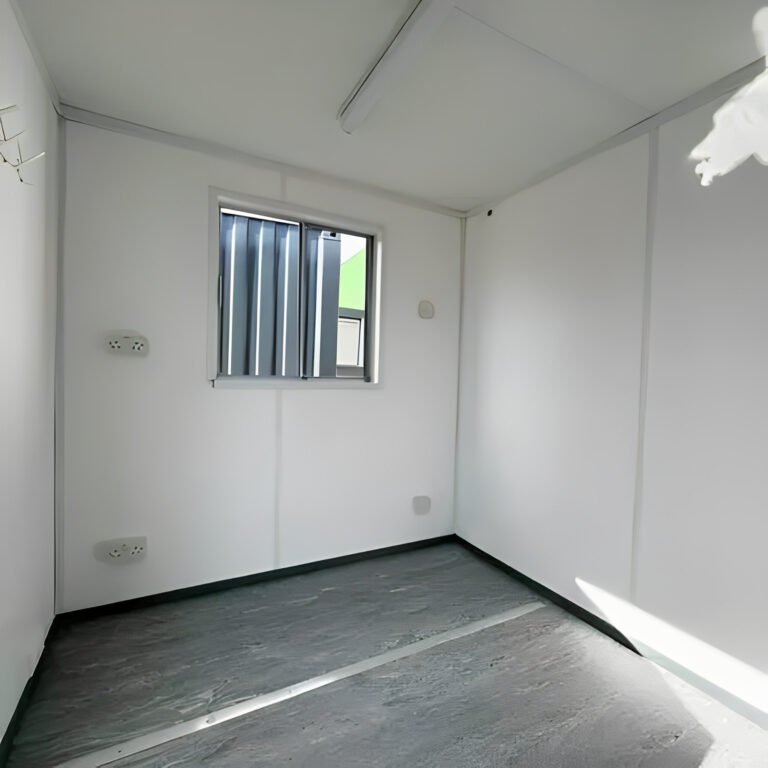 Bürocontainer mit Fenster, Heizung und Eingangstür – Grau – Bild 5